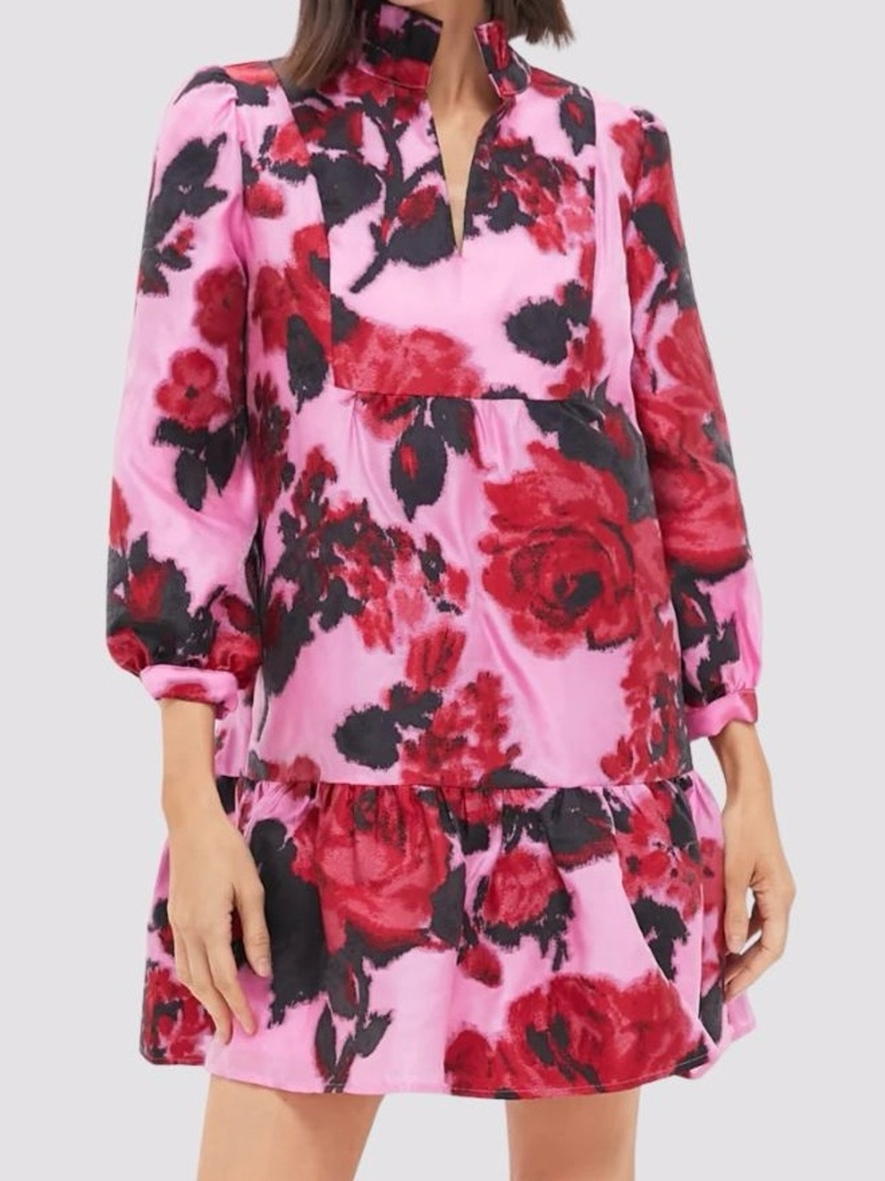 Tuckernuck “Palmerston” Dress in Cerise Blossom Jacquard